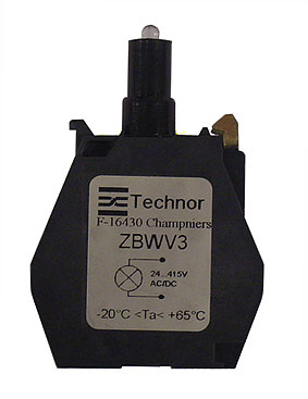 LED, for lamp green, 24-254VAC/DC