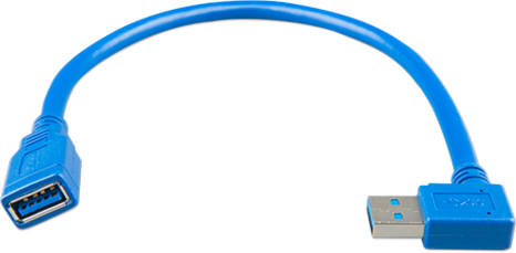 Victron USB extension cable 0,3m one side right angle