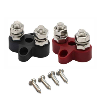 Victron Dual Terminal Stud M8-linked set (1 red/1 black)