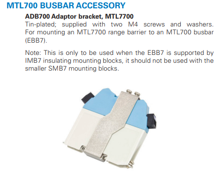 adaptor bracket for MTL700 earth, rail