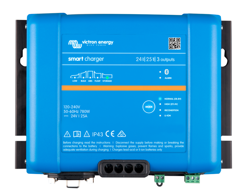 Victron Smart IP43 Charger 24/25(3) 120-240V ( voedingskabel apart te bestellen met de referentie ADA010100100 )