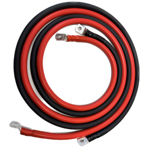 Jeu de câbles 35mm², rouge/noir, 2 m, M8 cosses de câbles