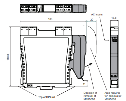 A.C.Power Adapter 85-265VAC, for MTL5500 series