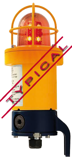 Feu à éclat, LED, vert, 110-240VAC, 2xM20, IP66