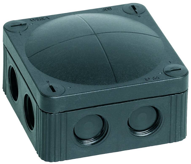 Boite de dérivation COMBI MAR 308/5 BK ( noir ) 400V IP66/67 85x85x51 mm avec raccordement 5P de 4  mm²