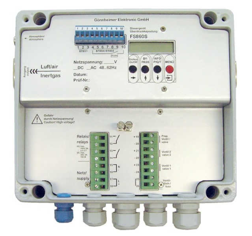 Control unit, 230V,, 25mm, range 29-64m³/h