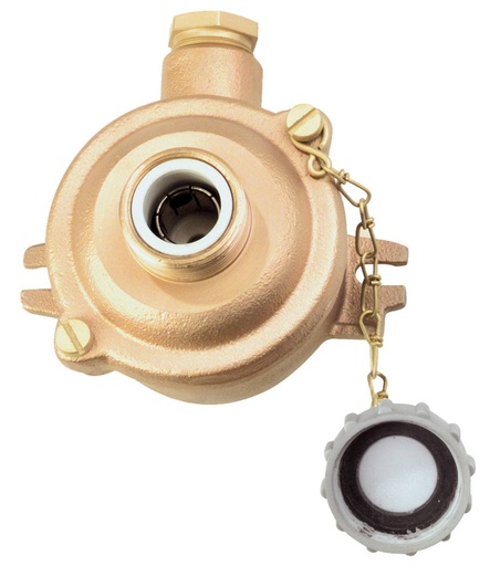 [10010019] Contactdoos concentrisch 104, 42V 10A 2P messing 1 ingang