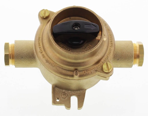 [10010533] Switch 1133/D/P, 2 entries 10A 2P 0-1 brass