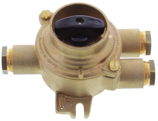 [10010534] Switch 1133/3/P 0-1, 10A 2P 3 entries brass