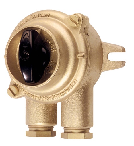 [10010562] Switch 1133/2/K 4 way, 10A 1P 2 entries Z14 brass