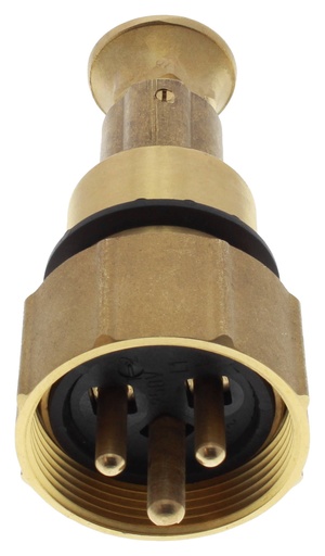 [10010677] Plug 1142/MS 16A 2P+E, HNS brass 250V