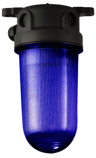 [10015030] Signal light 2000/E27/bu, IP68 polycarb. 75W E27 230V