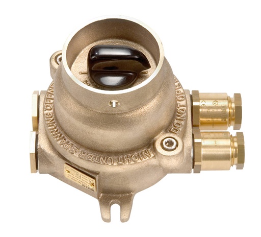 [10030505] Switch 14105/2 16A 2P, 2 entries, brass