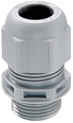 [10066380] Cable gl. ESKV 12 M12x1.5 3-7mm, grey RAL7001 IP68 polyamide