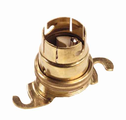 [22000291] SP-1975 lamphouder B22d, messing, 2 bevestigingsvoeten