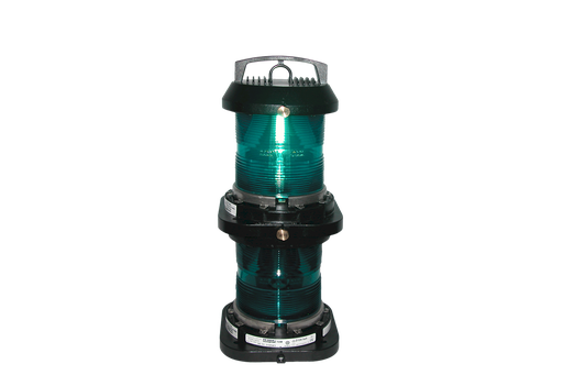 [3580100000] Feu de navigation, vert 360°, double, AS70M, sans lampe