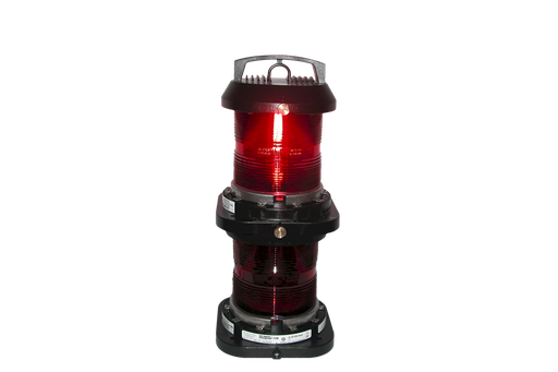 [3580200000] Navigatielantaarn, rond rood, dubbel, AS70M, zonder lamp