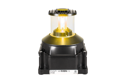 [3680405000] Feu de nav. LED 75 jaune 360°, 115-230Vac, noir 3nm
