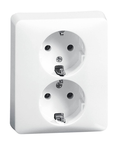 [50015715] Socket PH-SSf-16SD-NWT, IP20 16A 250V surface 2P+E