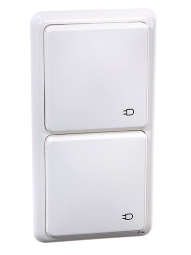 [50015719] Stopcontact PH-SSF-16D-WT, IP44 250V 16A inbouw 2P+A