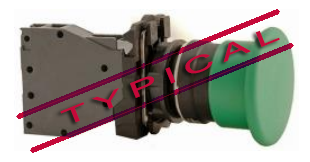 [XBW5-AC42] Paddestoel, 40mm, rood, 1NC, terugverend, 10A, kunststof