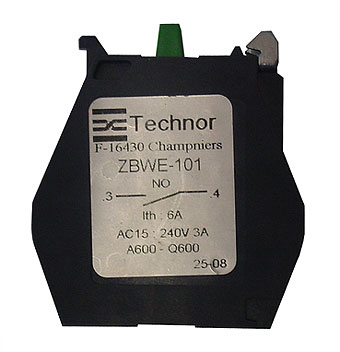 [ZBWE101] Contact bloc, 1NO, 10A