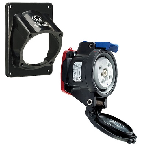[DXN6-I63-400-5] Inbouwcontactdoos 63A, 400VAC, 3P+N+PE
