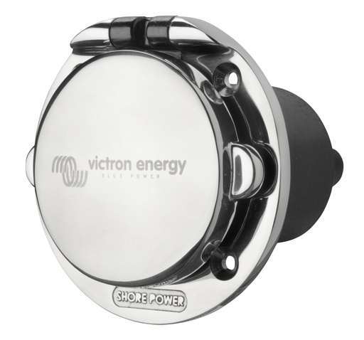 [SHP301602000] Victron Power Inlet stainless with cover 16A/250Vac (2p/3w)