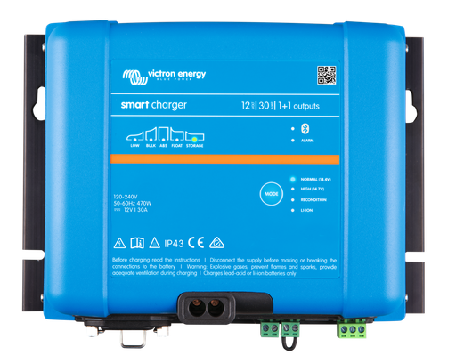 [PSC123051095] Victron Smart IP43 Charger 12/30(1+1) 120-240V ( câble d'alimentation à commander supplémentaire avec la référence ADA010100100 )