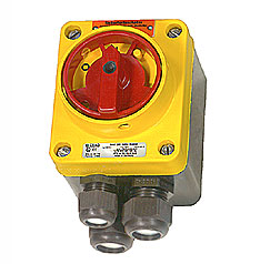 [GHG2610005R0010] Emergency switch 3P+NO, 10A, 2xM25, 1xM20, IP66