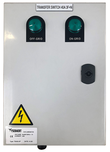 [TS40A-4P-NO-V2] Commutateur de transfert 40A 3 phases - Semi off-grid