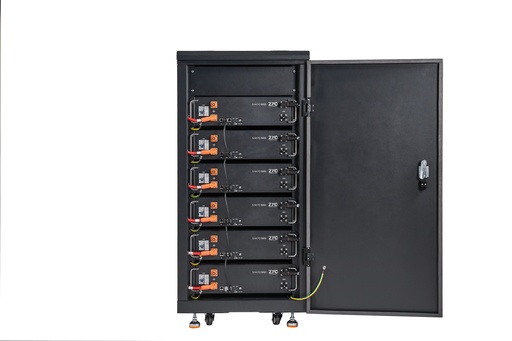 [SIMPO_Cabinet6F] ZYC SIMPO voorbedrade batterijkast voor 6 st SIMPO5000 incl. busbar 600A en 7 zekeringhouders 