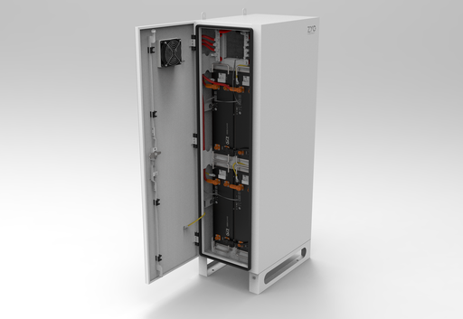 [SIMPO_Cabinet4+] ZYC SIMPO pre-wired outdoor cabinet IP55 for 4 pcs SIMPO5000 including busbar 250A