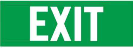 [6001000015] Streamer EXIT voor MIR G2 400 ( 285 x 100 mm )